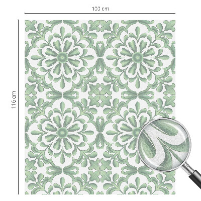 Vitrail autocollant pour fenêtre Feuilles vertes