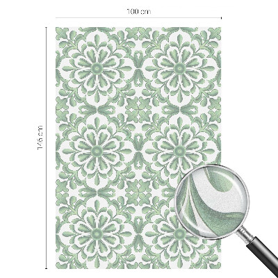 Vitrail autocollant pour fenêtre Feuilles vertes