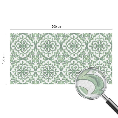 Vitrail autocollant pour fenêtre Feuilles vertes