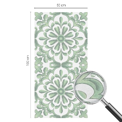 Vitrail autocollant pour fenêtre Feuilles vertes