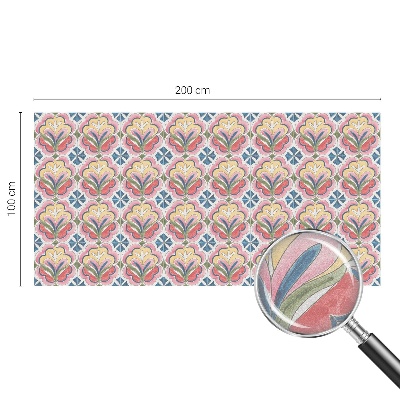 Film occultant fenêtre effet vitrail Motifs floraux