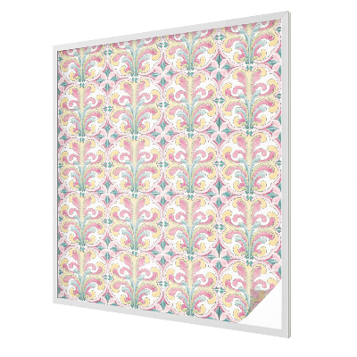 Film fenêtre décoratif occultant vitrail symétrie florale