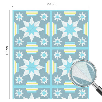 Film fenêtre décoratif occultant vitrail Motif en étoile