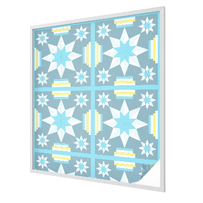 Film fenêtre décoratif occultant vitrail Motif en étoile