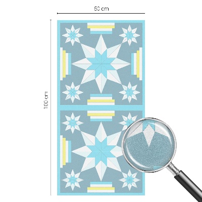 Film fenêtre décoratif occultant vitrail Motif en étoile