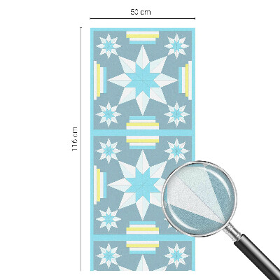 Film fenêtre décoratif occultant vitrail Motif en étoile