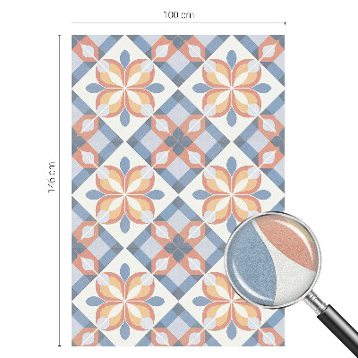 Vitrail autocollant pour fenêtre symétrie colorée