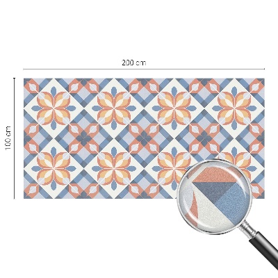 Vitrail autocollant pour fenêtre symétrie colorée