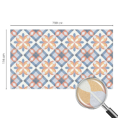 Vitrail autocollant pour fenêtre symétrie colorée
