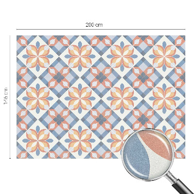 Vitrail autocollant pour fenêtre symétrie colorée