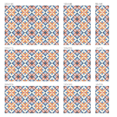 Vitrail autocollant pour fenêtre symétrie colorée