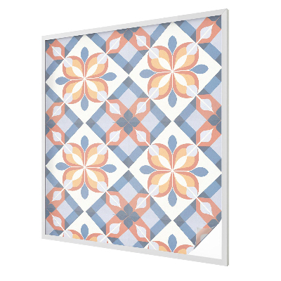 Vitrail autocollant pour fenêtre symétrie colorée