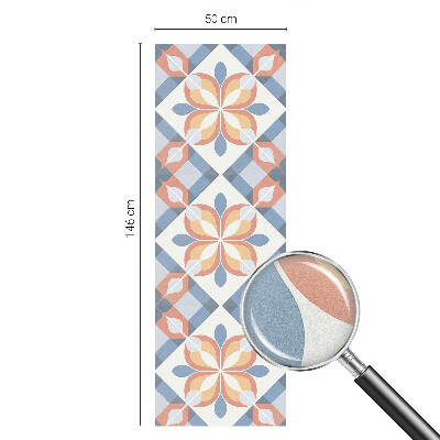 Vitrail autocollant pour fenêtre symétrie colorée