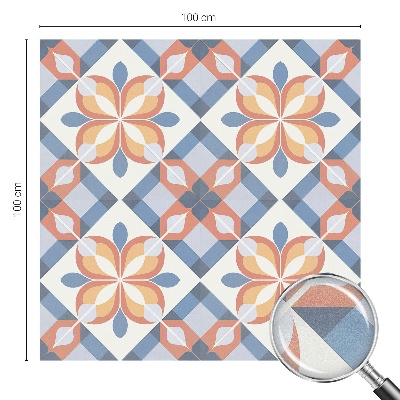 Vitrail autocollant pour fenêtre symétrie colorée