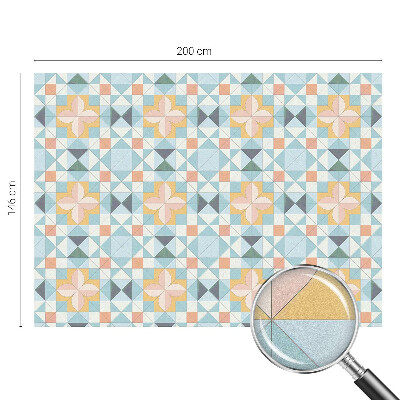 Film fenêtre décoratif occultant vitrail géométrie colorée
