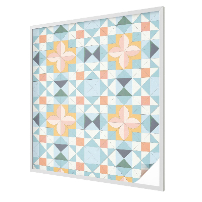 Film fenêtre décoratif occultant vitrail géométrie colorée