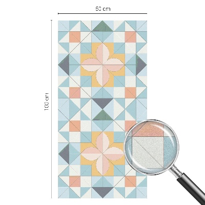 Film fenêtre décoratif occultant vitrail géométrie colorée