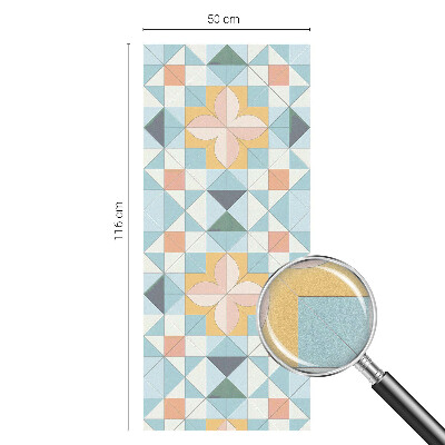 Film fenêtre décoratif occultant vitrail géométrie colorée