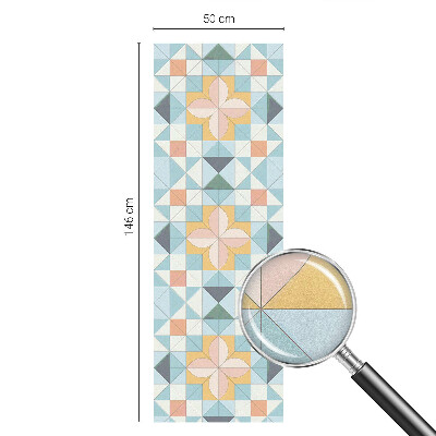 Film fenêtre décoratif occultant vitrail géométrie colorée