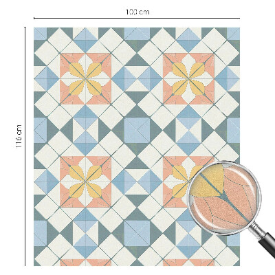 Autocollant pour vitrage symétrie colorée