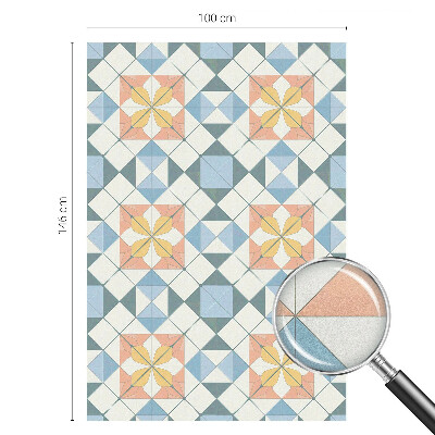 Autocollant pour vitrage symétrie colorée