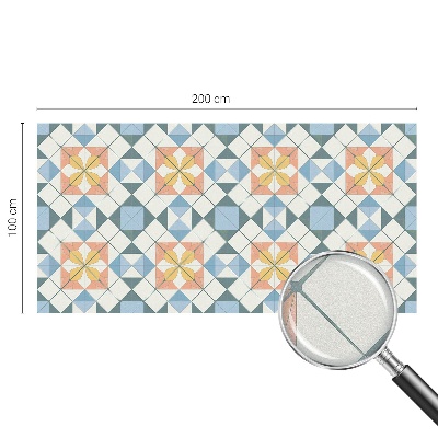 Autocollant pour vitrage symétrie colorée