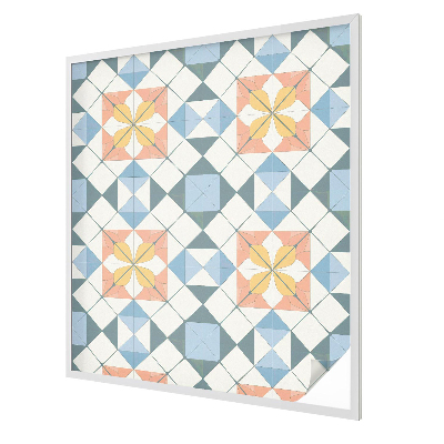 Autocollant pour vitrage symétrie colorée