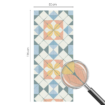 Autocollant pour vitrage symétrie colorée