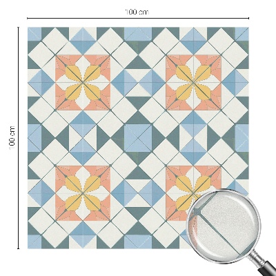 Autocollant pour vitrage symétrie colorée