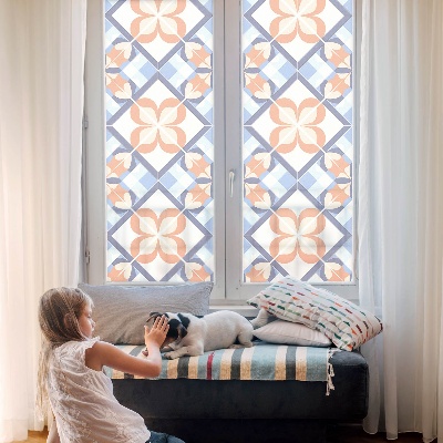 Film occultant fenêtre effet vitrail Motif floral