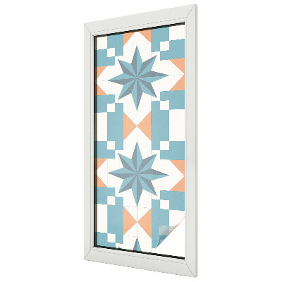 Vitrail autocollant pour fenêtre étoiles bleues