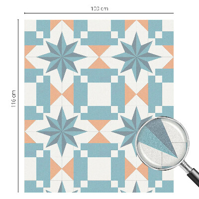 Vitrail autocollant pour fenêtre étoiles bleues