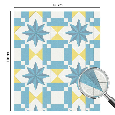 Film fenêtre décoratif occultant vitrail étoiles bleues