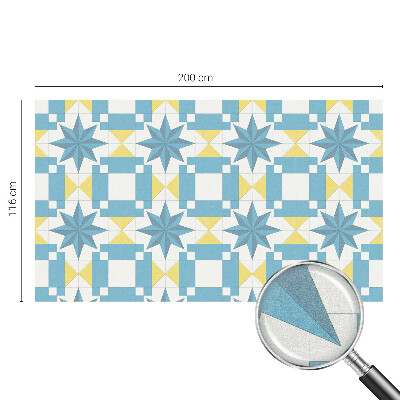 Film fenêtre décoratif occultant vitrail étoiles bleues