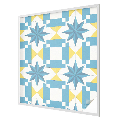 Film fenêtre décoratif occultant vitrail étoiles bleues