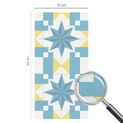 Film fenêtre décoratif occultant vitrail étoiles bleues