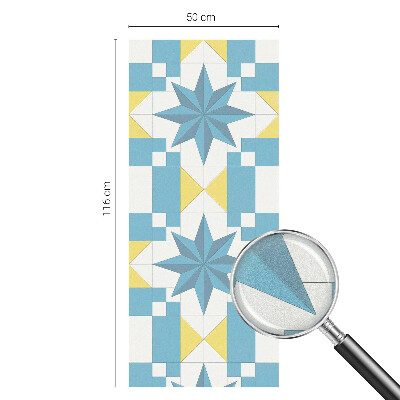 Film fenêtre décoratif occultant vitrail étoiles bleues