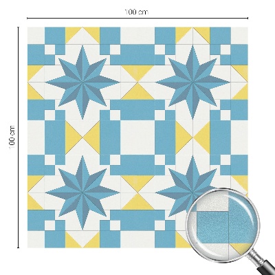 Film fenêtre décoratif occultant vitrail étoiles bleues