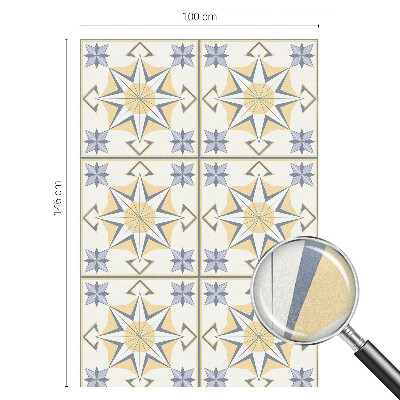 Vitrail autocollant pour fenêtre étoiles géométriques