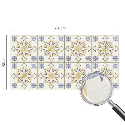 Vitrail autocollant pour fenêtre étoiles géométriques