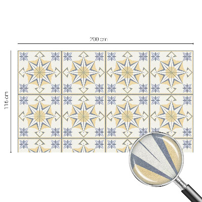 Vitrail autocollant pour fenêtre étoiles géométriques