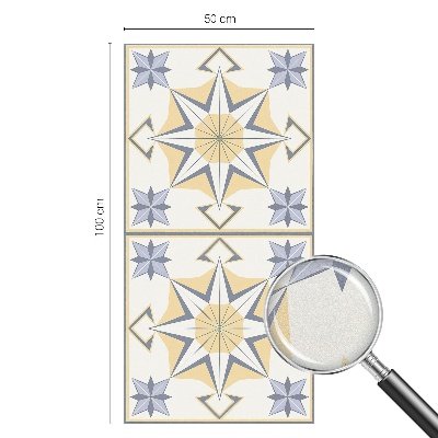 Vitrail autocollant pour fenêtre étoiles géométriques