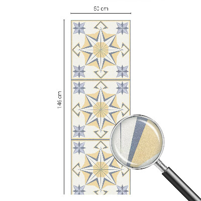 Vitrail autocollant pour fenêtre étoiles géométriques