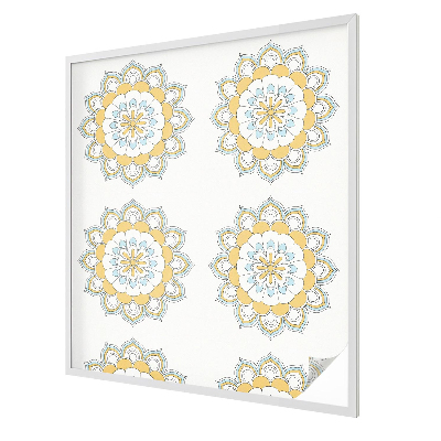 Autocollant pour vitrage mandalas colorés