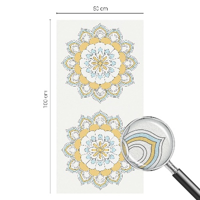 Autocollant pour vitrage mandalas colorés