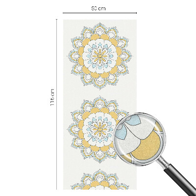 Autocollant pour vitrage mandalas colorés