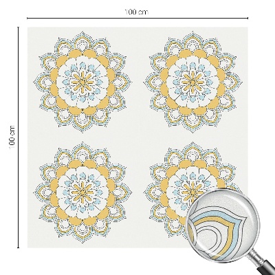 Autocollant pour vitrage mandalas colorés