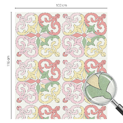 Film fenêtre décoratif occultant vitrail ornements floraux