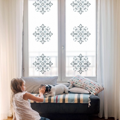 Film occultant fenêtre effet vitrail Ornement classique