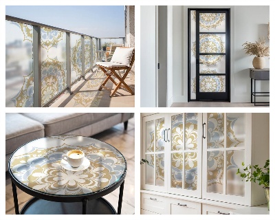 Autocollant pour vitrage Mandalas bohèmes